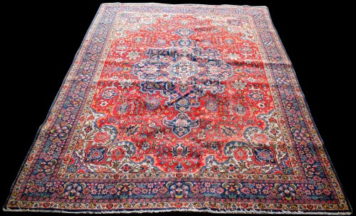 Lot 852 - A Tabriz carpet, the large central medallion...