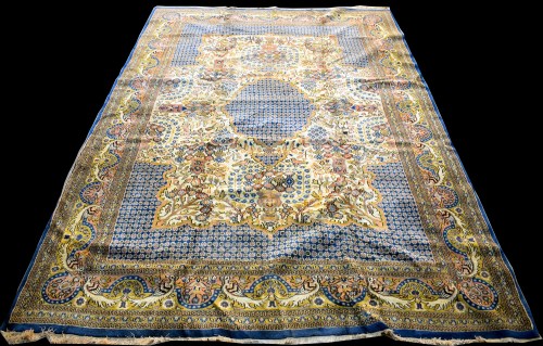 Lot 871 - A Kashan carpet, the central medallion and...