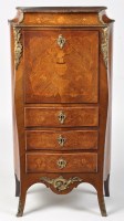 Lot 952 - A Louis XV tulip wood, kingwood and marquetry...