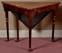 Lot 968 - A George III mahogany drop leaf table, the...