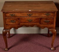 Lot 969 - A mid 18th Century mahogany lowboy, fitted one...