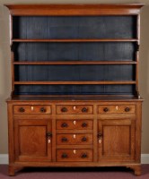 Lot 972 - A late 18th Century oak Welsh dresser, the...