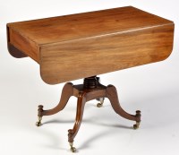 Lot 977 - A Regency mahogany Pembroke table, fitted a...