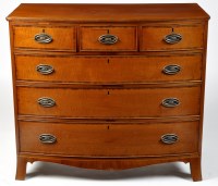 Lot 986 - An early 19th Century mahogany bowfront chest...