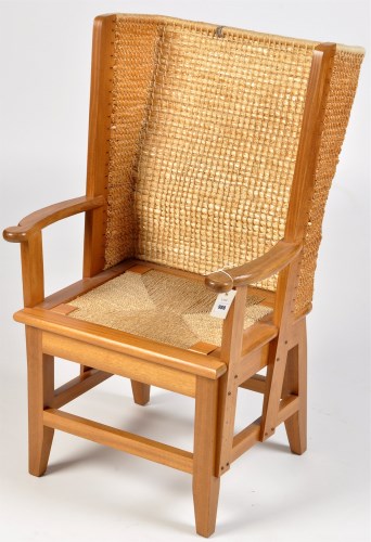 Lot 988 - A modern oak Orkney chair, by Robert Harcus...