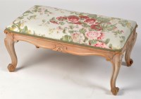 Lot 1024 - A 19th Century bleached rectangular stool, the...