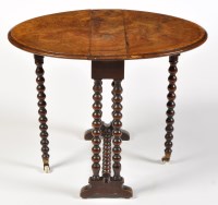 Lot 1025 - A small Victorian drop leaf Sutherland table,...