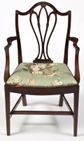 Lot 1030 - A George III mahogany open armchair, the...