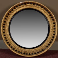 Lot 1031 - A 19th Century convex wall mirror, the...