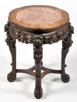 Lot 1043 - A late 19th Century carved Chinese hardwood...