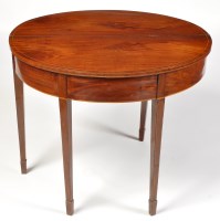 Lot 1048 - A George III mahogany turnover top tea table,...
