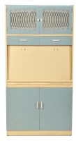 Lot 1 - Remploy: a blue and cream painted larder...