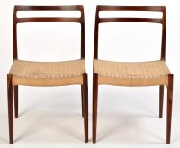 Lot 7 - A set of eight rosewood dining chairs...