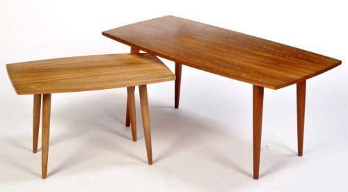 Lot 42 - A teak coffee table and matching smaller...
