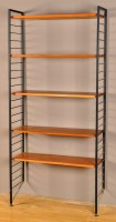 Lot 45 - A Ladderax shelving bookcase, with two black...
