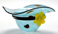 Lot 90 - A Murano glass hat bowl, c.1990's, decorated...