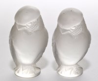 Lot 94 - Lalique, France: two glass 'Rapace' birds of...
