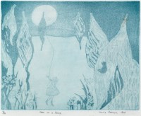 Lot 257 - Louise Robinson ''MOON ON A STRING'' signed,...