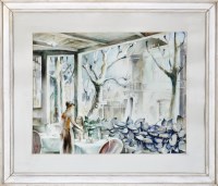 Lot 282 - Terry McGlynn ''CAFE, LE LOUP'' signed; J....