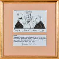 Lot 292 - Willie Rushton Original satirical artwork for...