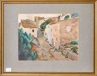 Lot 296 - Eugene Spiro CONTINENTAL STREET WITH FIGURE...