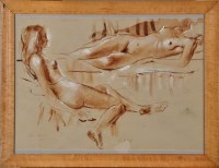 Lot 300 - Derrick Sayer FEMALE NUDE STUDIES signed and...