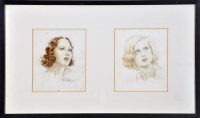 Lot 311 - Ronald Fryer Dickinson PORTRAITS OF TWO LADIES...