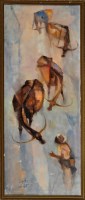 Lot 368 - Victor Loyota ''THE HERDER'' signed and dated '...