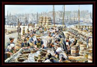 Lot 378 - Robin Miller A FISHING PORT signed and...