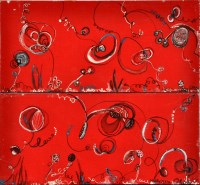 Lot 382 - Eva Bauer ''GROWING (RED) I'' AND ''GROWING...