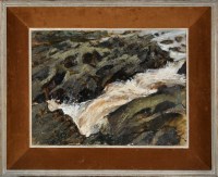 Lot 451 - Derek Hill ''CLOGHAN FALLS, DONEGAL'' signed...