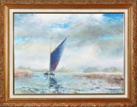 Lot 474 - B*** Tomlinson ''A WHERRY ON THE NORFOLK...