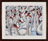 Lot 211 - Patrick Cremmer (Contemporary) ''Swans''...