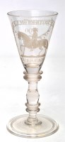Lot 328 - Williamite wine glass, the engraving...