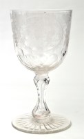 Lot 335 - Large engraved glass goblet, inscribed ''......