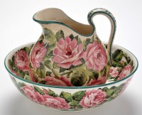 Lot 408 - Wemyss ware 'Cabbage Rose' pattern jug with...