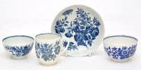 Lot 424 - Worcester blue and white tea cup, bowl and...