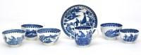 Lot 426 - Caughley blue and white 'fisherman' pattern...