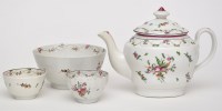 Lot 441 - 'New Hall' oval waisted teapot and cover and...
