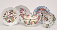 Lot 445 - Rare New Hall tea bowl and saucer, pattern no....