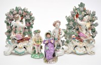 Lot 450 - Pair of sconce stands, having cherubs kneeling...