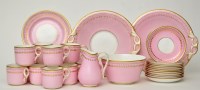 Lot 461 - Sèvres style pink ground part coffee service,...
