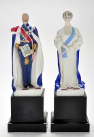 Lot 474 - Pair of Royal Worcester Silver Jubilee figures...