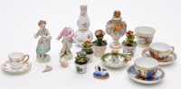 Lot 490 - German miniature porcelain, comprising:...