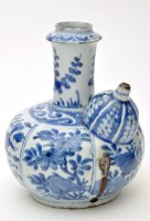 Lot 527 - Chinese blue and white Kendi, lobed globular...