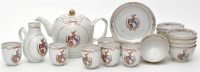 Lot 533 - Chinese armorial part tea and coffee service,...