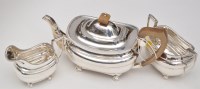 Lot 606 - An Edward VIII three-piece tea service, by S....