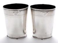 Lot 630 - A pair of George III beakers, by Solomon...