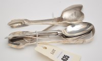 Lot 635 - Four George IV teaspoons, by John Walton,...