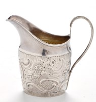 Lot 655 - A George III jug, maker's mark rubbed, London...